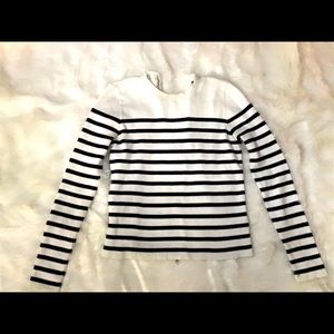 Topshop Zipped Striped Sweater Size 6